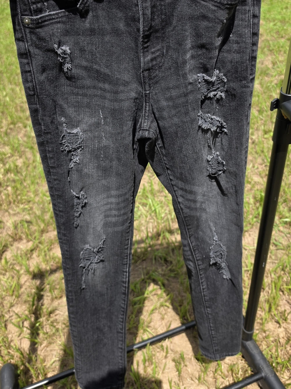 H&M Black Skinny Distressed Men's Jeans
